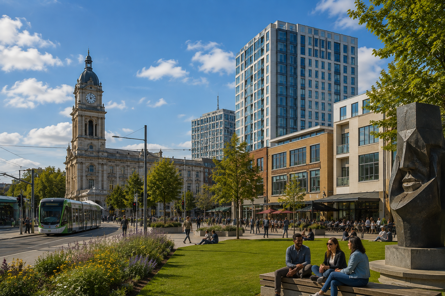 Central Croydon skyline in the London Borough of Croydon