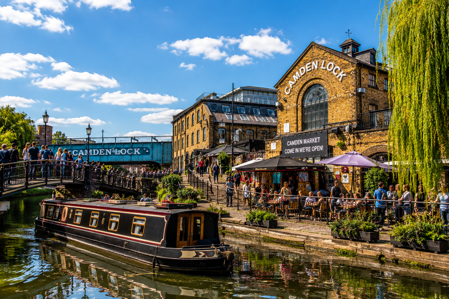 Camden Lock and Regent's Canal in the London Borough of Camden