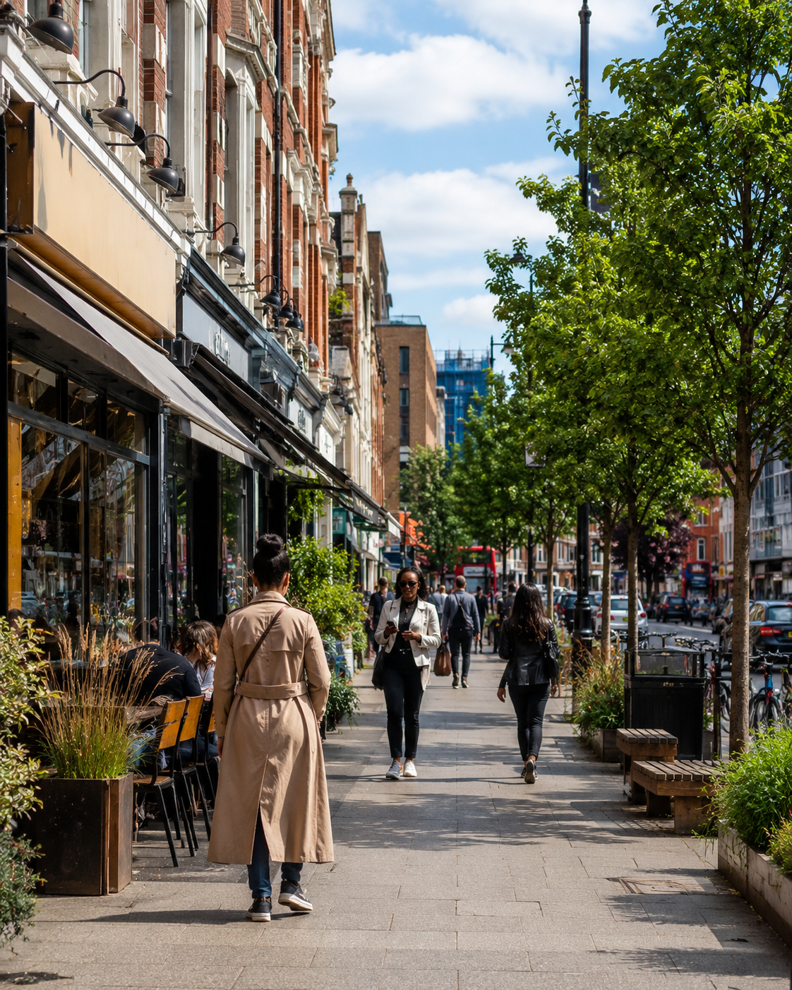 London Borough of Waltham Forest business area with local shops, offices and North North East London streets
