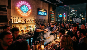 London-mezcal-bar-scene-at-night